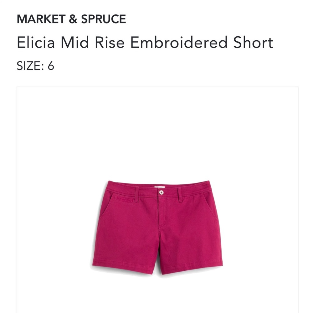Market & Spruce Elicia mid-rise embroidered short